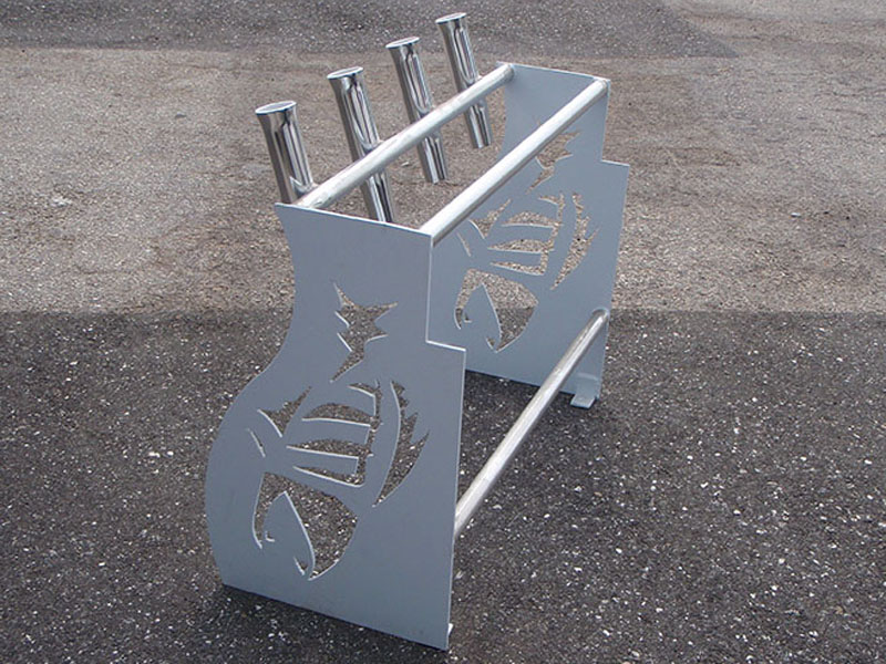Boat Accessories Made with Custom Aluminum Fabrication such as Boat Leaning  Posts in Sarasota, FL